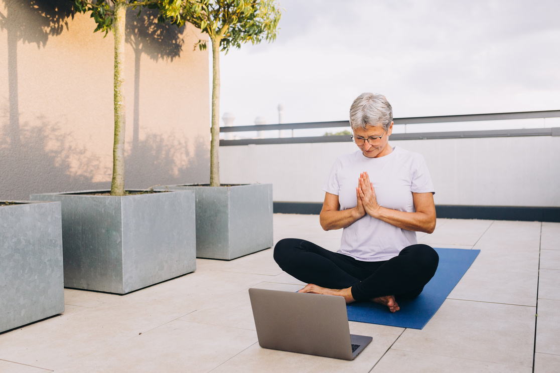 Senior Woman Doing Yoga